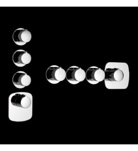 Gessi Tondo Bateria Wannowo-natryskowa Termostatyczna Podtynkowa chrom 43236.031 / 43236031