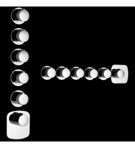 Gessi Tondo Bateria Wannowo-natryskowa Termostatyczna Podtynkowa chrom 43240.031 / 43240031