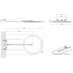 Gessi Tremillimetri Deszczownica ścienna mirror steel 33071.238 / 33071238
