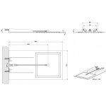 Gessi Tremillimetri Deszczownica ścienna mirror steel 33081.238 / 33081238