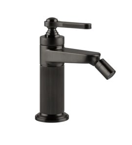 Gessi Venti20 Bateria bidetowa jednootworowa z korkiem black metal brushed pvd 65007.707