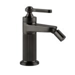 Gessi Venti20 Bateria bidetowa jednootworowa z korkiem black metal brushed pvd 65007.707