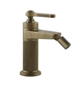 Gessi Venti20 Bateria bidetowa jednootworowa z korkiem antique brass 65007.713