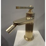 Gessi Venti20 Bateria bidetowa jednootworowa z korkiem brass brushed pvd 65007.727