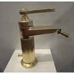 Gessi Venti20 Bateria bidetowa jednootworowa z korkiem brass brushed pvd 65007.727