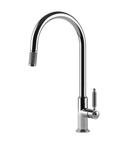 Gessi Venti20 Bateria kuchenna obrotowa z wyciąganą wylewką Chrom 60622.031