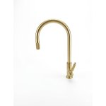   Gessi Venti20 Bateria kuchenna obrotowa z wyciąganą wylewką brass brushed pvd 60622.727 W MAGAZYNIE!!