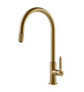   Gessi Venti20 Bateria kuchenna obrotowa z wyciąganą wylewką brushed gold 60622.716 W MAGAZYNIE