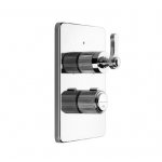 Gessi Venti20 Bateria natryskowa termostatyczna ścienna z przełącznikiem 3-drożnym element zewnętrzny chrom 65137.031