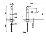 Gessi Venti20 Bateria umywalkowa jednootworowa bez korka wysoka chrom 65004.031