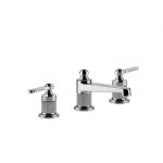 Gessi Venti20 Bateria umywalkowa 3-otworowa z korkiem niska chrom 65011.031