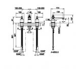 Gessi Venti20 Bateria umywalkowa 3-otworowa bez korka niska chrom 65013.031