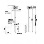 Gessi Venti20 Bateria umywalkowa sufitowa część zewnętrzna chrom 30654.031