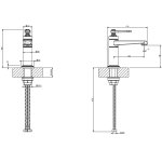Gessi Venti20 Bateria umywalkowa bez korka aged bronze 65002.187