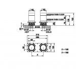 Gessi Venti20 Bateria wannowa wolnostojąca element podtynkowy chrom 65099.031 W MAGAZYNIE!!