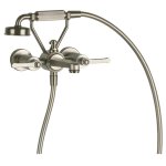 Gessi Venti20 Bateria wannowa ścienna z przełącznikiem wanna/prysznic finox brushed nickel 65113.149