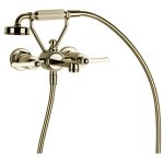 Gessi Venti20 Bateria wannowa ścienna z przełącznikiem wanna/prysznic brass pvd 65113.710