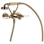 Gessi Venti20 Bateria wannowa ścienna z przełącznikiem wanna/prysznic warm bronze pvd 65113.735