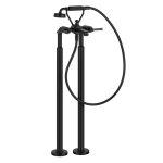 Gessi Venti20 Bateria wannowa wolnostojąca element zewnętrzny matte black 65128.299