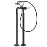 Gessi Venti20 Bateria wannowa wolnostojąca element zewnętrzny black metal pvd 65128.706