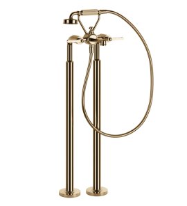 Gessi Venti20 Bateria wannowa wolnostojąca element zewnętrzny warm bronze pvd 65128.735
