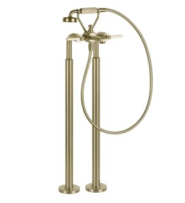 Gessi Venti20 Bateria wannowa wolnostojąca element zewnętrzny brass brushed pvd 65128.727
