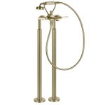 Gessi Venti20 Bateria wannowa wolnostojąca element zewnętrzny brass brushed pvd 65128.727