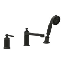 Gessi Venti20 Bateria wannowa 3-otworowa z przełącznikiem, wężem 1,5 m, słuchawką i wylewką aged bronze 65037.187