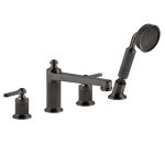 Gessi Venti20 Bateria wannowa 4-otworowa black metal brushed pvd 65045.707
