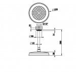 Gessi Venti20 Deszczownica z ramieniem sufitowym Ø22,9 cm chrom 65152.031
