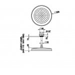 Gessi Venti20 Deszczownica z ramieniem sufitowym Ø32,8 cm chrom 65155.031