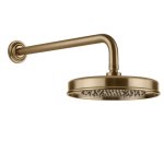 Gessi Venti20 Deszczownica Ø22,9 z ramieniem ściennym warm bronze brushed pvd 65148.726