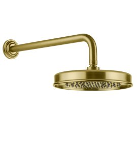Gessi Venti20 Deszczownica Ø22,9 z ramieniem ściennym gold brushed pvd 65148.716