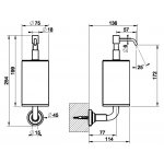 Gessi Venti20 Dozownik na mydło z uchwytem ściennym czarny/chrom 65414.031