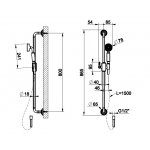 Gessi Venti20 Drążek prysznicowy ze słuchawką,wężem 150 cm chrom 65144.031