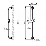 Gessi Venti20 Drążek prysznicowy chrom 65145.031