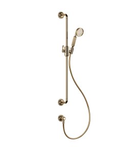 Gessi Venti20 Drążek prysznicowy ze słuchawką,wężem 150 cm i przyłączem wody warm bronze pvd 65142.735