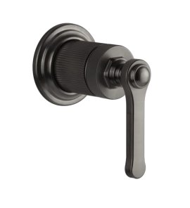 Gessi Venti20 Element sterujący baterii umywalkowej ścienny 1-kierunkowy część zewnętrzna black metal brushed pvd 65109.707