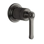 Gessi Venti20 Element sterujący baterii umywalkowej ścienny 1-kierunkowy część zewnętrzna black metal brushed pvd 65109.707