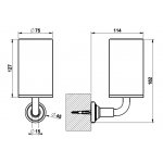 Gessi Venti20 Kubek z uchwytem ściennym biały/chrom 65407.031