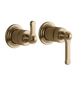 Gessi Venti20 Mieszacz ścienny 2-drożny element zewnętrzny warm bronze brushed pvd 65038.726