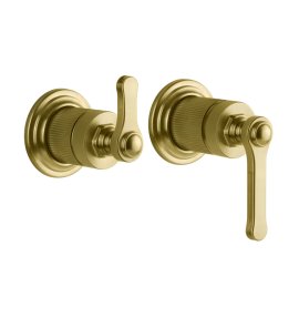 Gessi Venti20 Mieszacz ścienny 2-drożny element zewnętrzny gold brushed pvd 65038.716