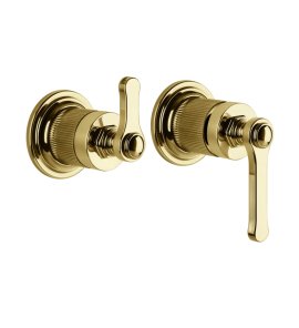 Gessi Venti20 Mieszacz ścienny 2-drożny element zewnętrzny gold pvd 65038.246