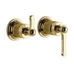 Gessi Venti20 Mieszacz ścienny 2-drożny element zewnętrzny gold pvd 65038.246