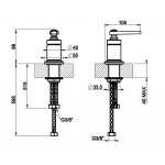 Gessi Venti20 Przełącznik wannowo-prysznicowy jednootworowy matte black 65100.299