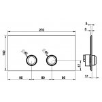 Gessi Venti20 Przycisk spłukujący chrom 54653.031