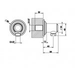 Gessi Venti20 Przyłącze kątowe chrom 65169.031