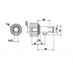 Gessi Venti20 Przyłącze kątowe z uchwytem prysznicowym chrom 65161.031