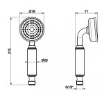 Gessi Venti20 Słuchawka prysznicowa chrom 65154.031