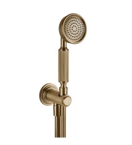 Gessi Venti20 Słuchawka prysznicowa z wężem i kolanem wypływu warm bronze brushed pvd 65123.726